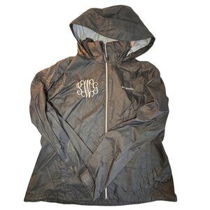 Columbia Black Rain Jacket (Monogrammed)